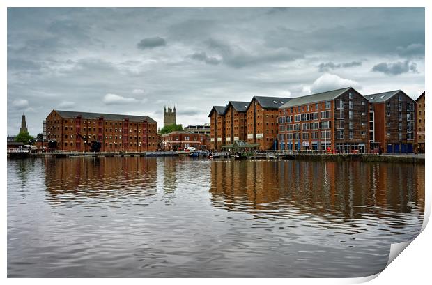  Gloucester Docks and Cathedral                    Print by Darren Galpin