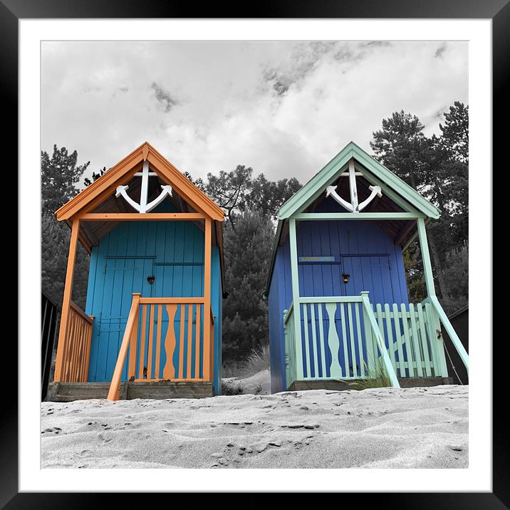 Wells beach huts Framed Mounted Print by Stephen Mole