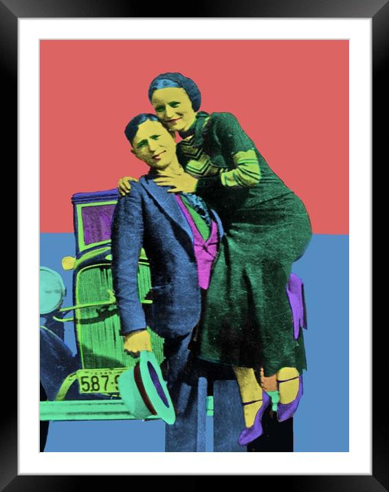 Bonnie and Clyde  Framed Mounted Print by Matthew Lacey