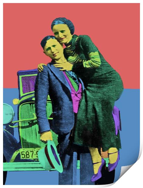 Bonnie and Clyde  Print by Matthew Lacey