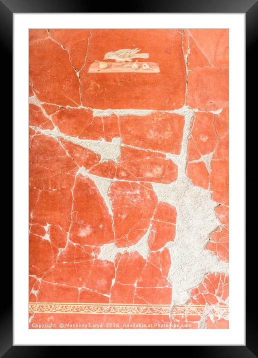fresco in villa oplontis Framed Mounted Print by Massimo Lama