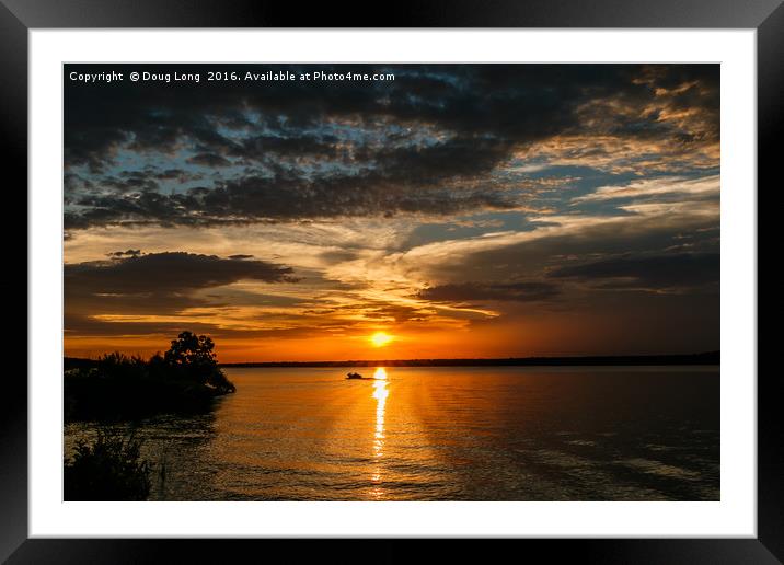Sunset Framed Mounted Print by Doug Long