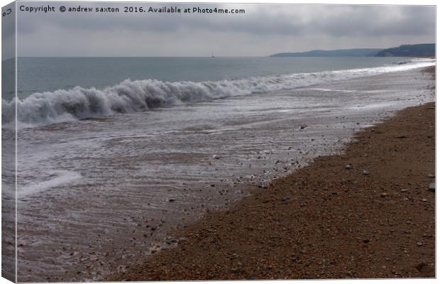 SLAPTON OVER Canvas Print by andrew saxton