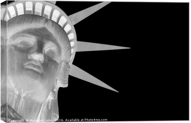 Statue of liberty inverted Canvas Print by Massimo Lama