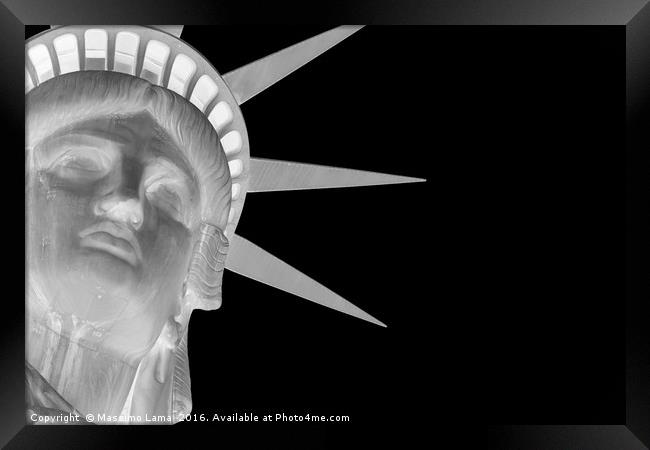 Statue of liberty inverted Framed Print by Massimo Lama