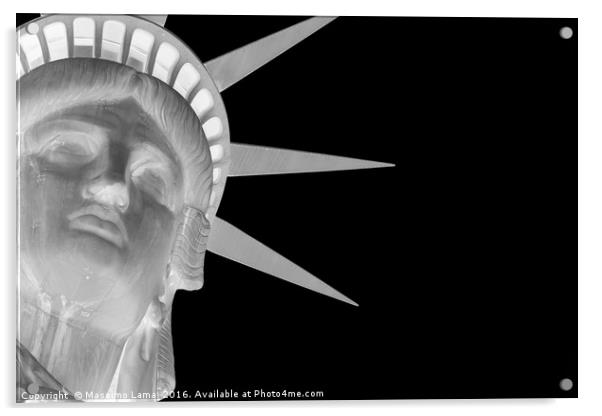 Statue of liberty inverted Acrylic by Massimo Lama