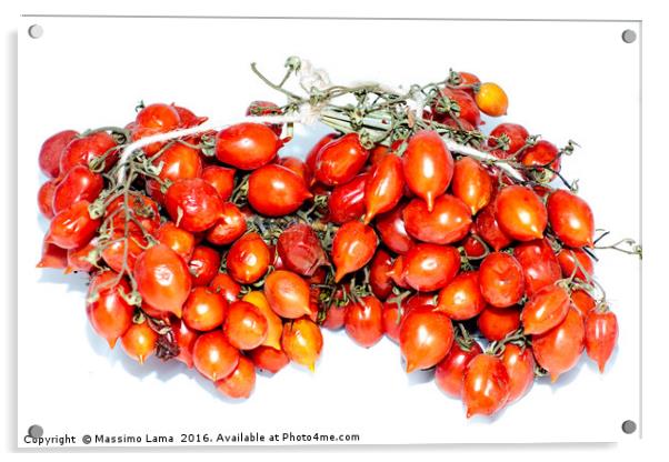 Tomatoes of Vesuvius Acrylic by Massimo Lama