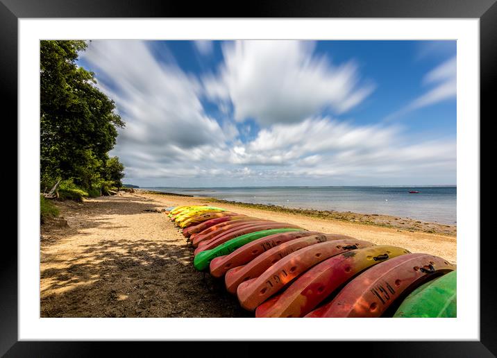 Woodside Bay Beach Isle Of Wight Framed Mounted Print by Wight Landscapes