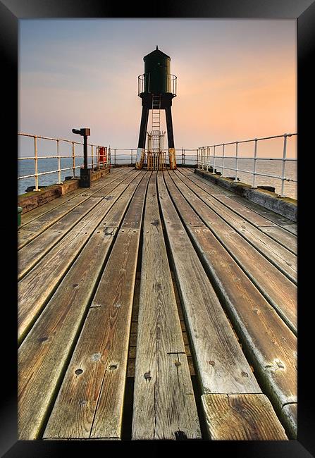 Whitby, West Pier Framed Print by Martin Williams