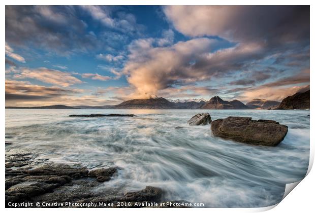 Elgol landscape Isle of Skye Print by Creative Photography Wales