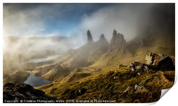 The Old Man of Storr, Isle of Skye Print by Creative Photography Wales