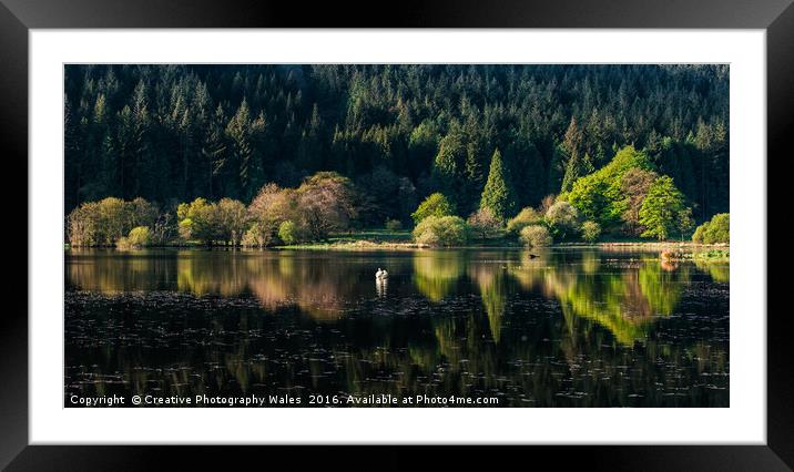 Talybont Reservoir Dawn Framed Mounted Print by Creative Photography Wales