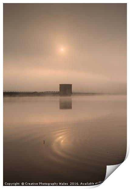 Talybont Reservoir Sunrise Print by Creative Photography Wales