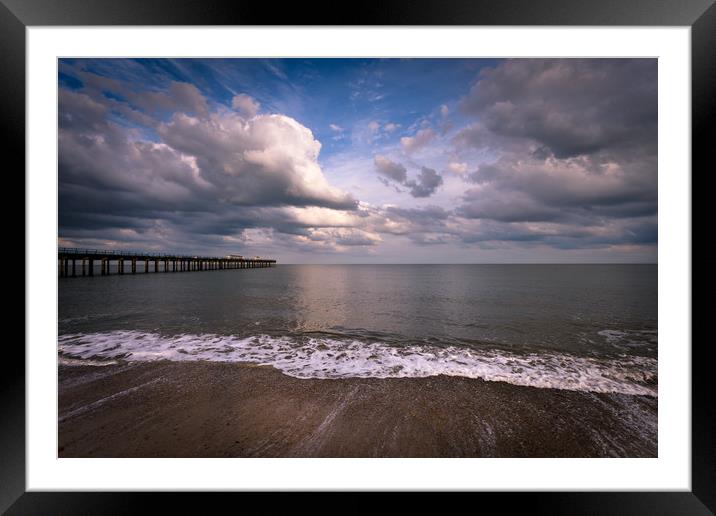 Felixstowe Pier on a Cloudy Summer Evening Framed Mounted Print by Nick Rowland