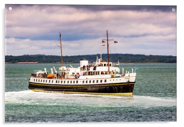 MV Balmoral In The Solent Acrylic by Wight Landscapes