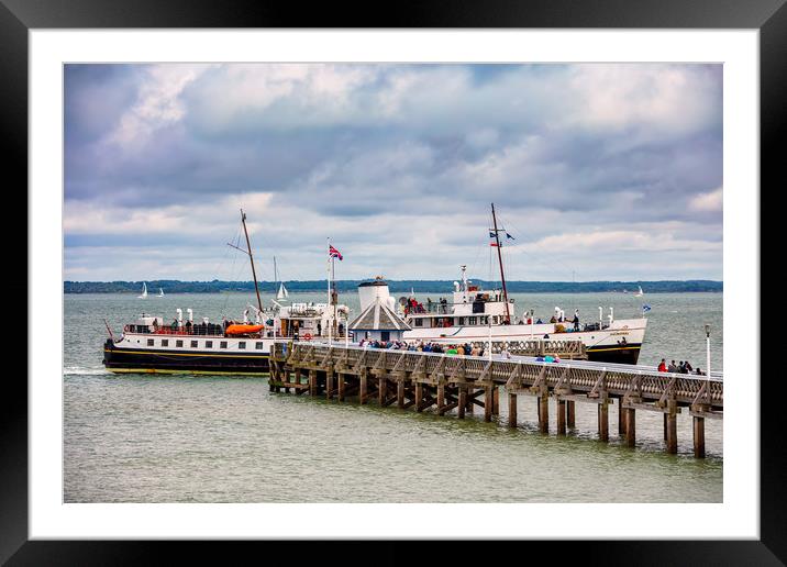 MV Balmoral At Yarmouth Pier Framed Mounted Print by Wight Landscapes