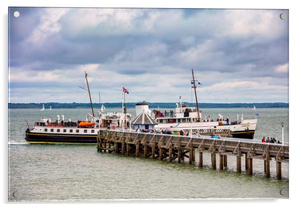MV Balmoral At Yarmouth Pier Acrylic by Wight Landscapes