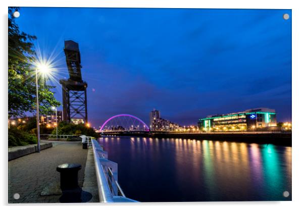 Glasgow riverside Acrylic by Sam Smith