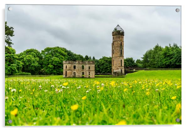 Eglinton castle Acrylic by Sam Smith