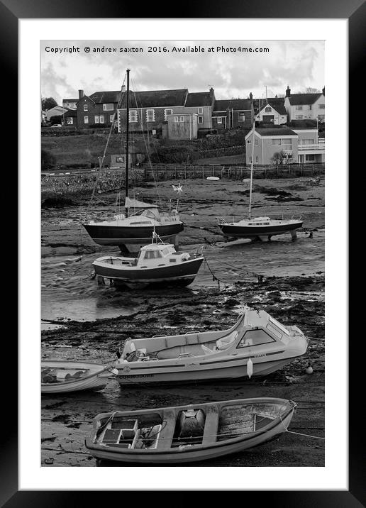 BOATS ALL OVER Framed Mounted Print by andrew saxton