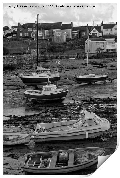 BOATS ALL OVER Print by andrew saxton