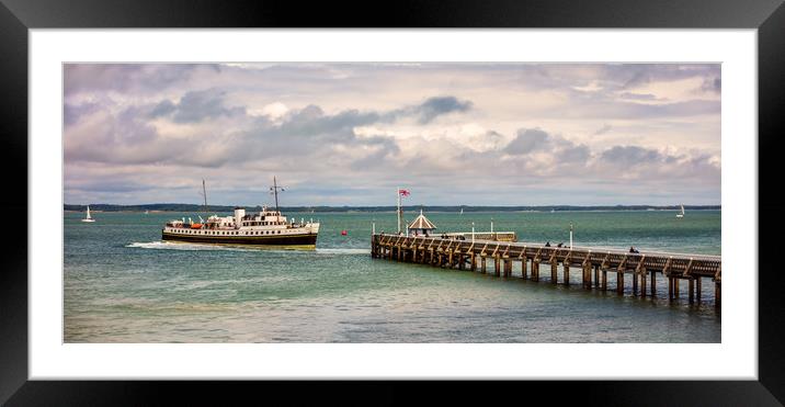 MV Balmoral At Yarmouth Pier Panorama Framed Mounted Print by Wight Landscapes