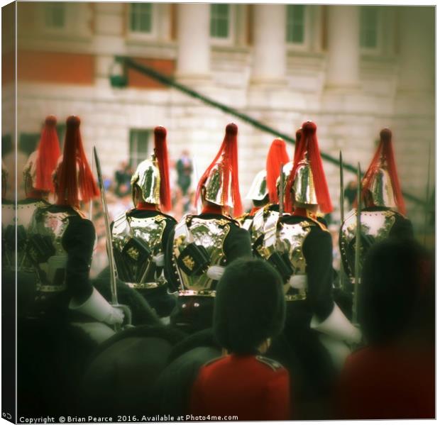 The Queens Guard - Horse Guards Canvas Print by Brian Pearce