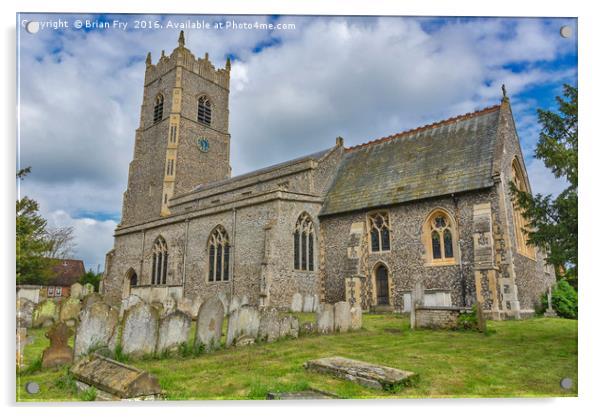 Garboldisham Church  Norfolk Acrylic by Brian Fry