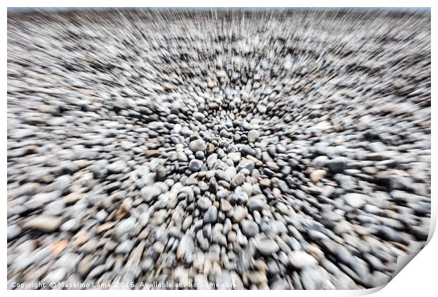 Pebbles on the beach Print by Massimo Lama