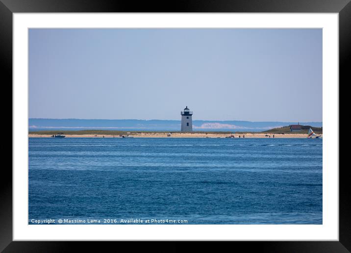 Lighthouse in Massachussetts Framed Mounted Print by Massimo Lama