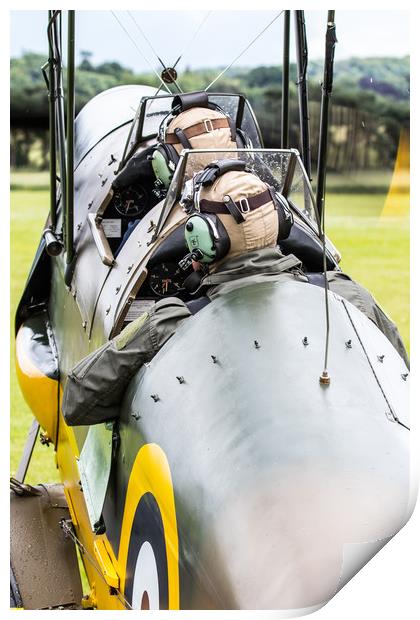 Tiger Moth take off Print by Oxon Images