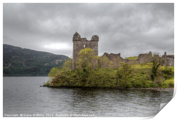 Urquhart Castle, Loch Ness Print by Diane Griffiths
