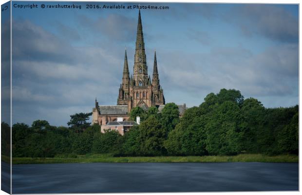 Lichfield Cathedral The Three Spired Cathedral Canvas Print by rawshutterbug 