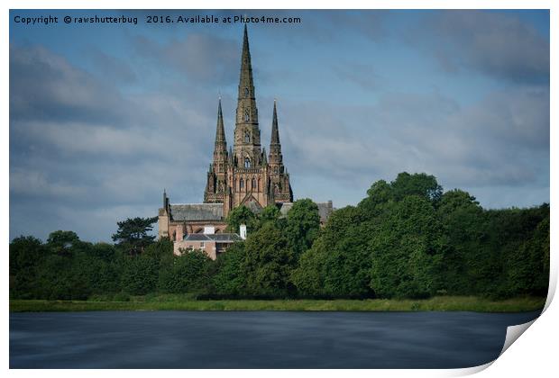 Lichfield Cathedral The Three Spired Cathedral Print by rawshutterbug 
