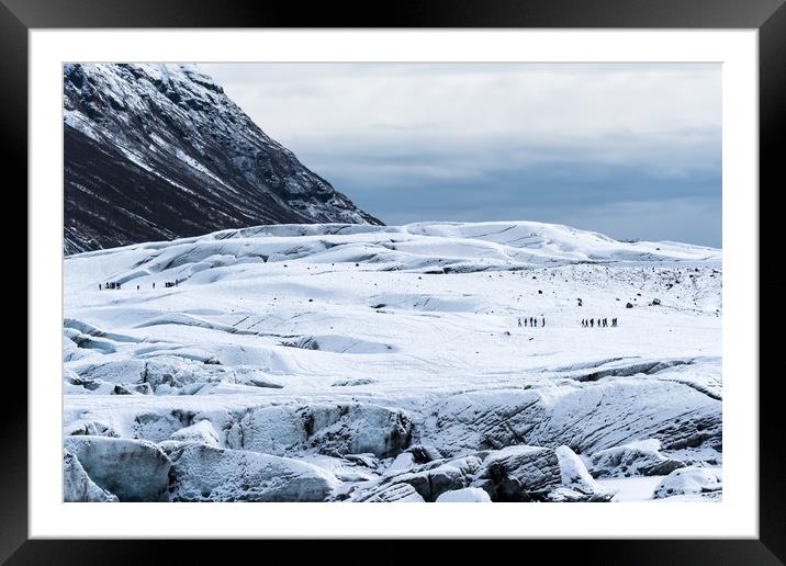Walking on Glacier Framed Mounted Print by Svetlana Sewell