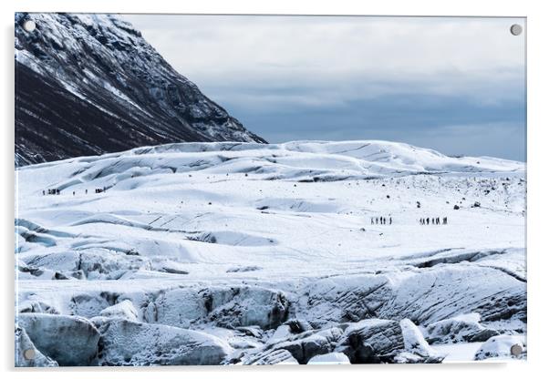Walking on Glacier Acrylic by Svetlana Sewell