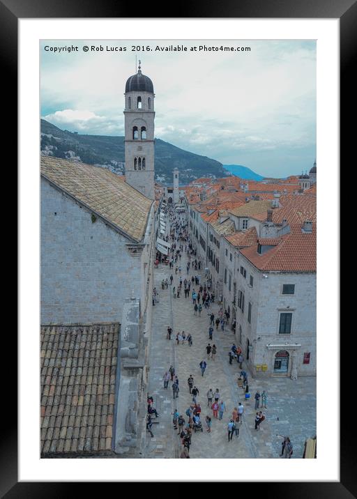 "A Timeless Tapestry: Dubrovnik's Rebirth" Framed Mounted Print by Rob Lucas