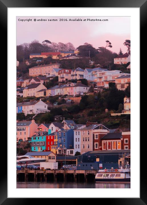 KINGSWEAR. Framed Mounted Print by andrew saxton