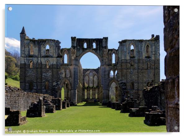 Rievaulx Abbey Acrylic by Graham Moore