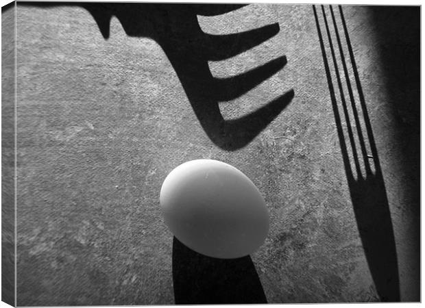 egg and shadows Canvas Print by Jean-François Dupuis