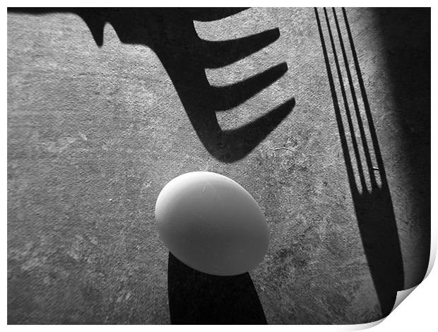 egg and shadows Print by Jean-François Dupuis