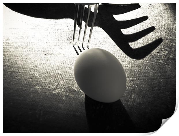 egg and forks Print by Jean-François Dupuis