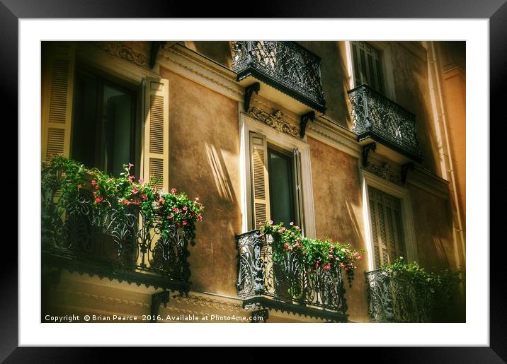 The Balcony Framed Mounted Print by Brian Pearce