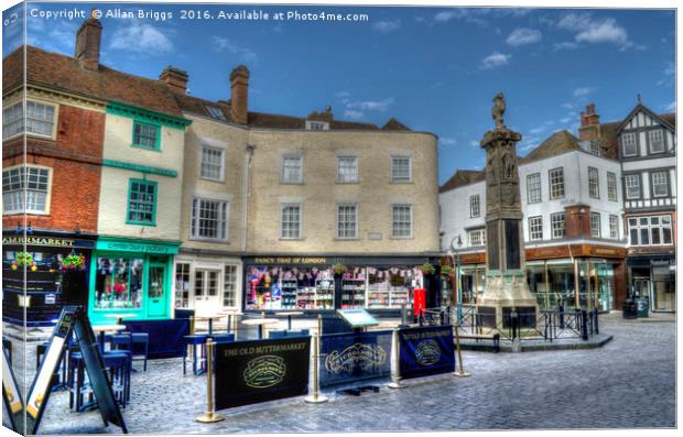 The Old Butter Market in Canterbury Canvas Print by Allan Briggs