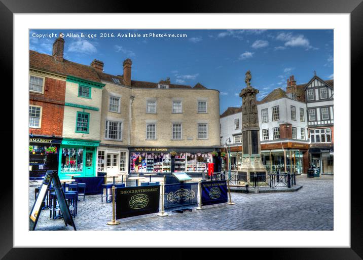 The Old Butter Market in Canterbury Framed Mounted Print by Allan Briggs