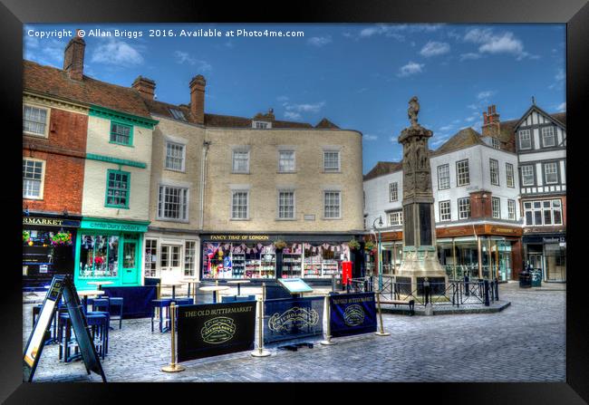 The Old Butter Market in Canterbury Framed Print by Allan Briggs