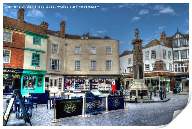 The Old Butter Market in Canterbury Print by Allan Briggs