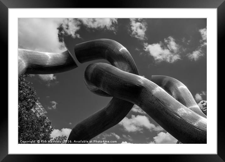 Berlin    broken Chain  Framed Mounted Print by Rob Hawkins
