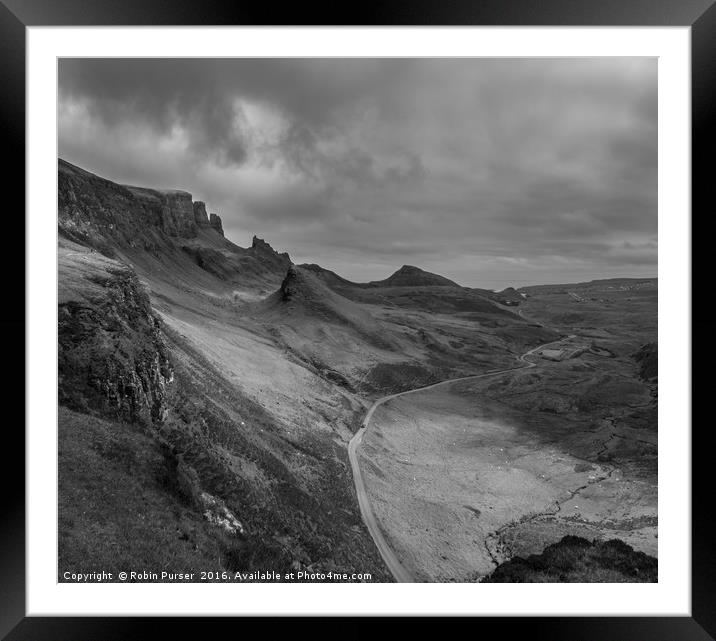 Road Sweeps Beneath the Quiraing Framed Mounted Print by Robin Purser