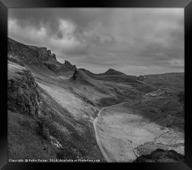 Road Sweeps Beneath the Quiraing Framed Print by Robin Purser